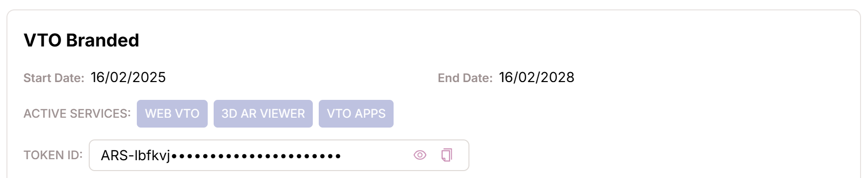 Token ID ARShades Studio